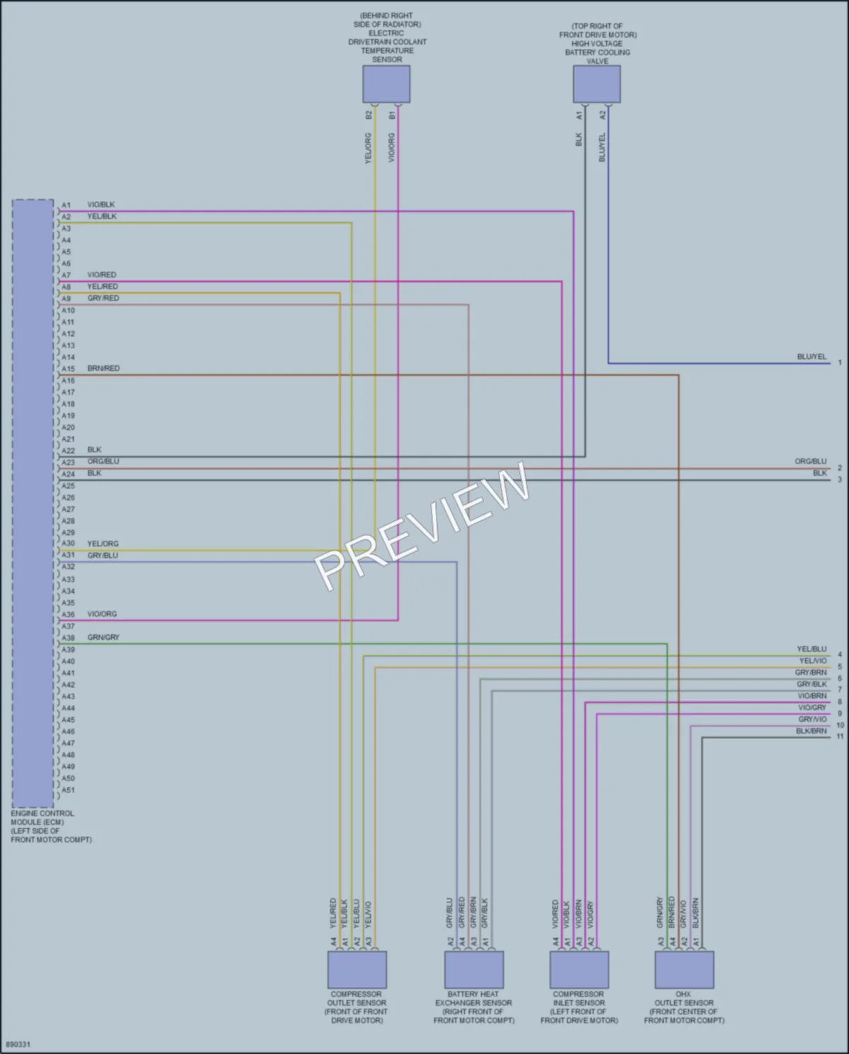 2023 Volvo C40Electric Engine Performance wiring diagram preview