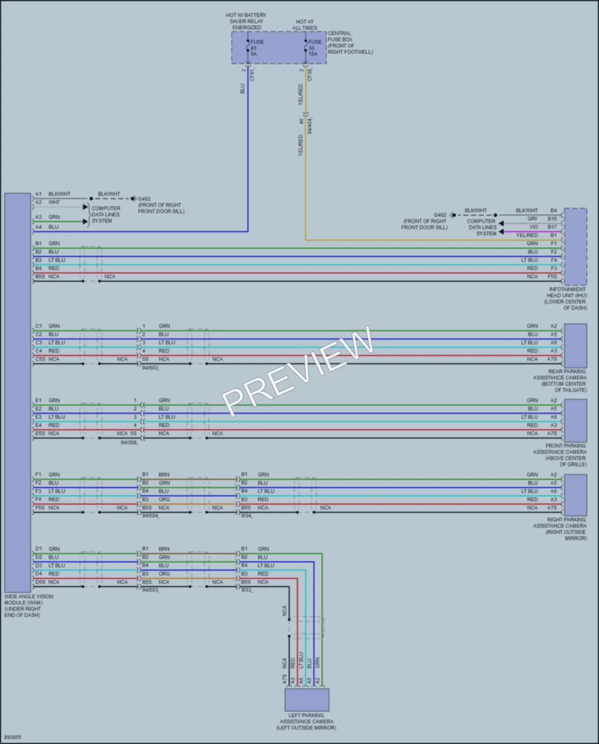 2023 Volvo C40Electric Navigation wiring diagram preview