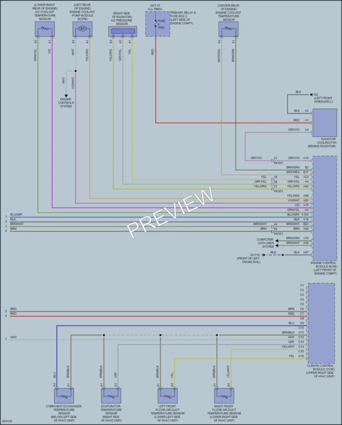2023 Volvo S60 Air Conditioning wiring diagram preview