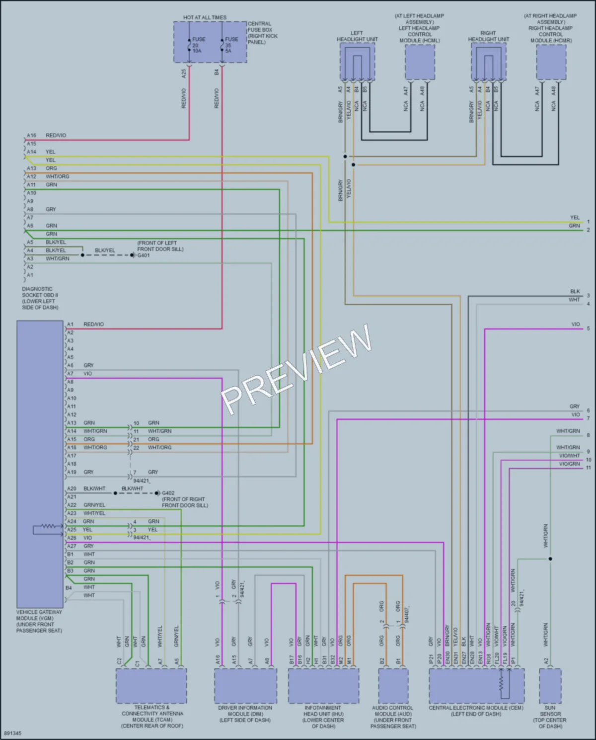 2023 Volvo S60 Computer Data Lines wiring diagram preview