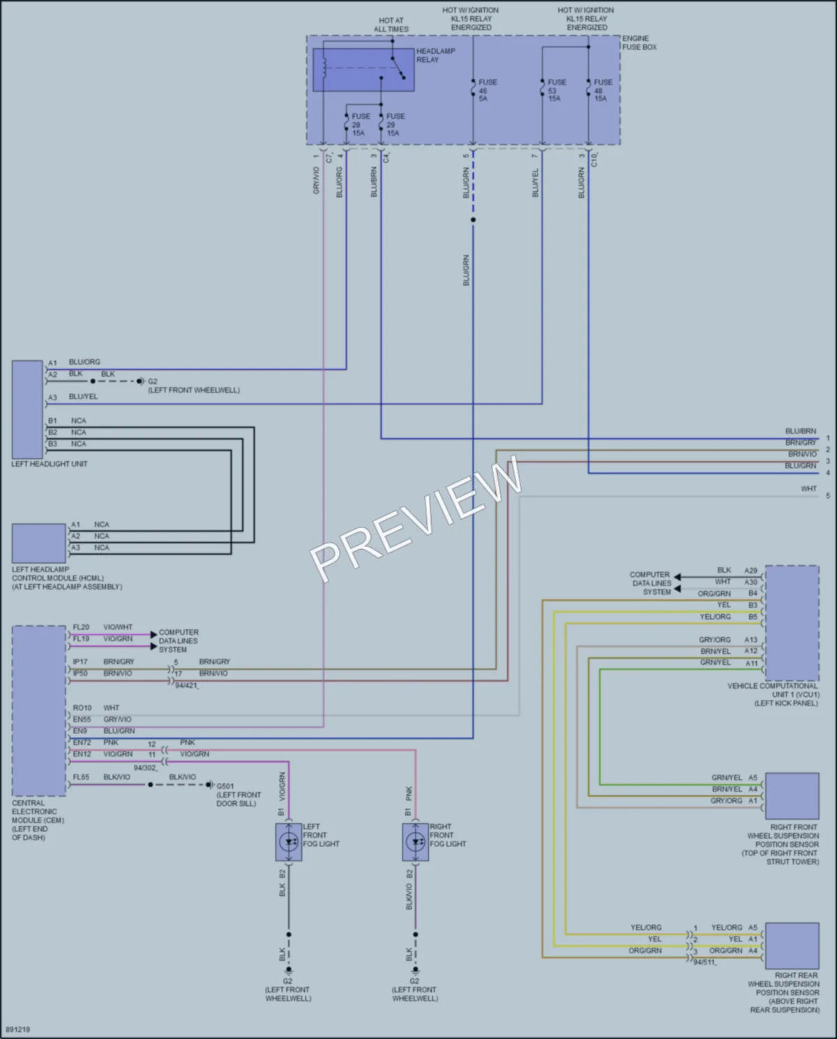2023 Volvo S60 Headlights wiring diagram preview