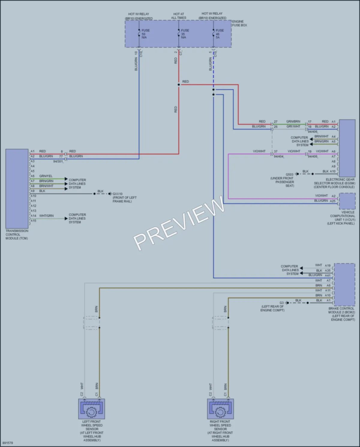 2023 Volvo S60 Transmission wiring diagram preview
