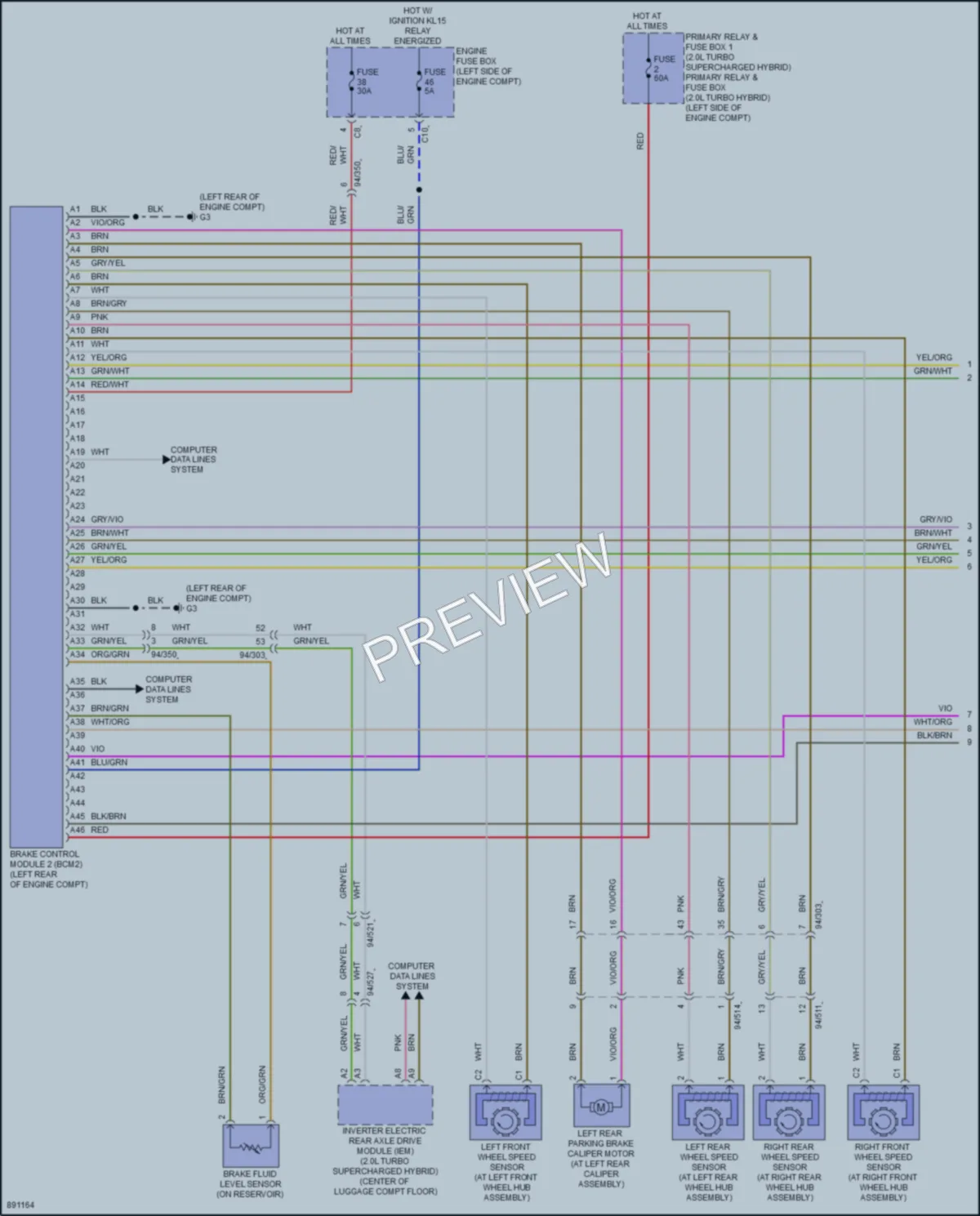 2023 Volvo S60PlugIn Anti Lock Brakes wiring diagram preview