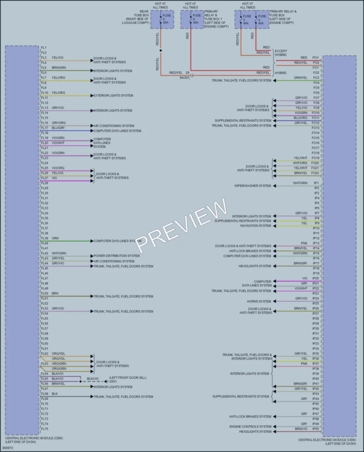 2023 Volvo S90 Body Control Modules wiring diagram preview
