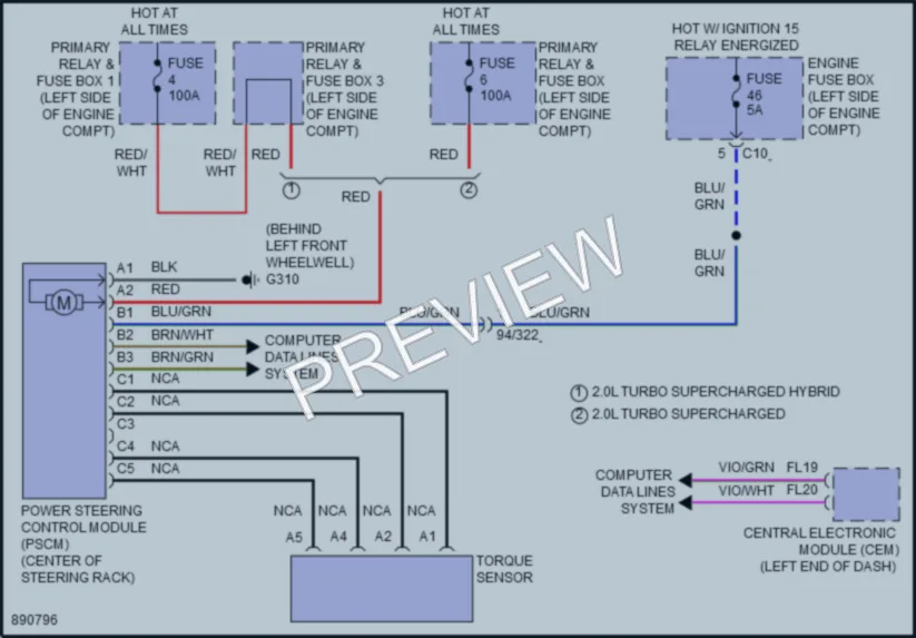 2023 Volvo S90 Electronic Power Steering wiring diagram preview