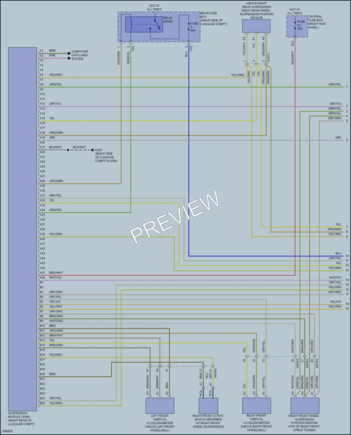 2023 Volvo S90 Electronic Suspension wiring diagram preview