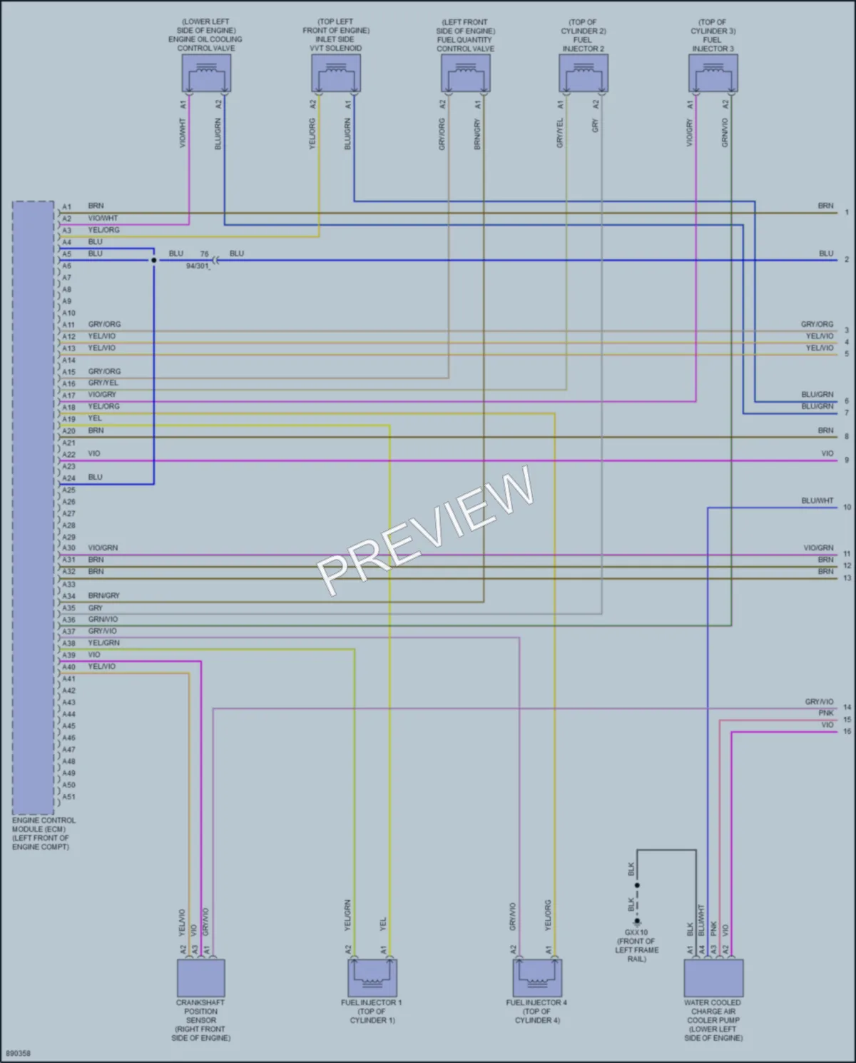 2023 Volvo S90 Engine Performance wiring diagram preview