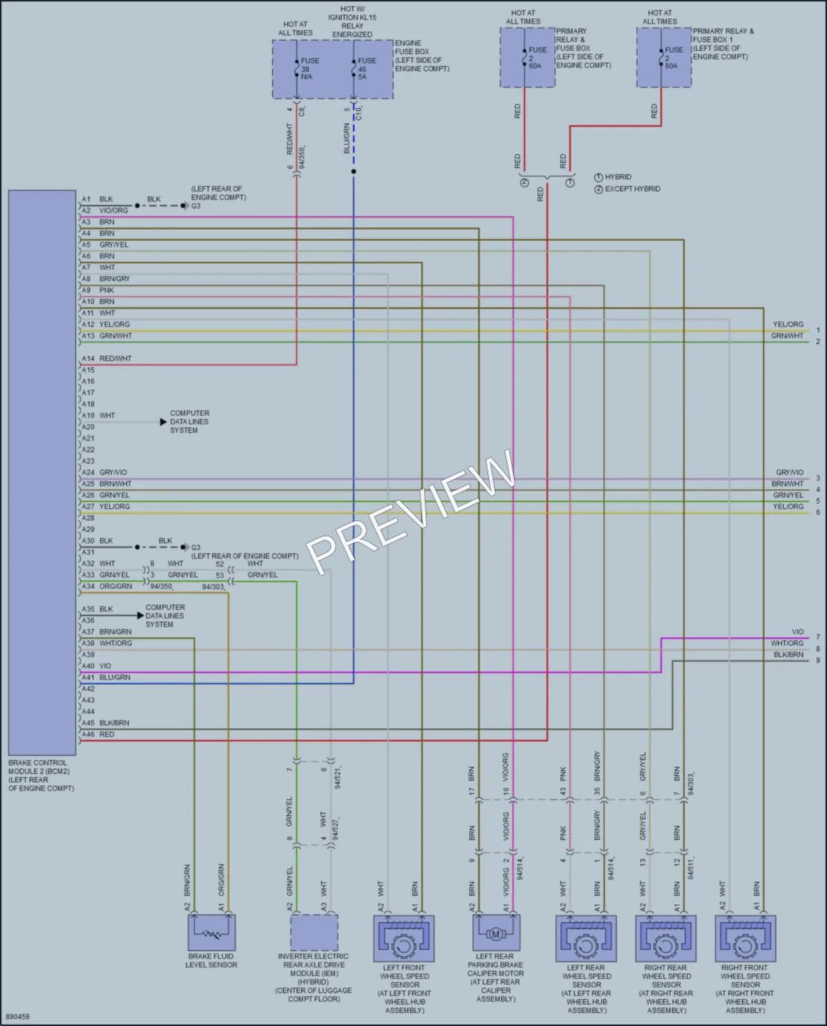 2023 Volvo S90PlugIn Anti Lock Brakes wiring diagram preview
