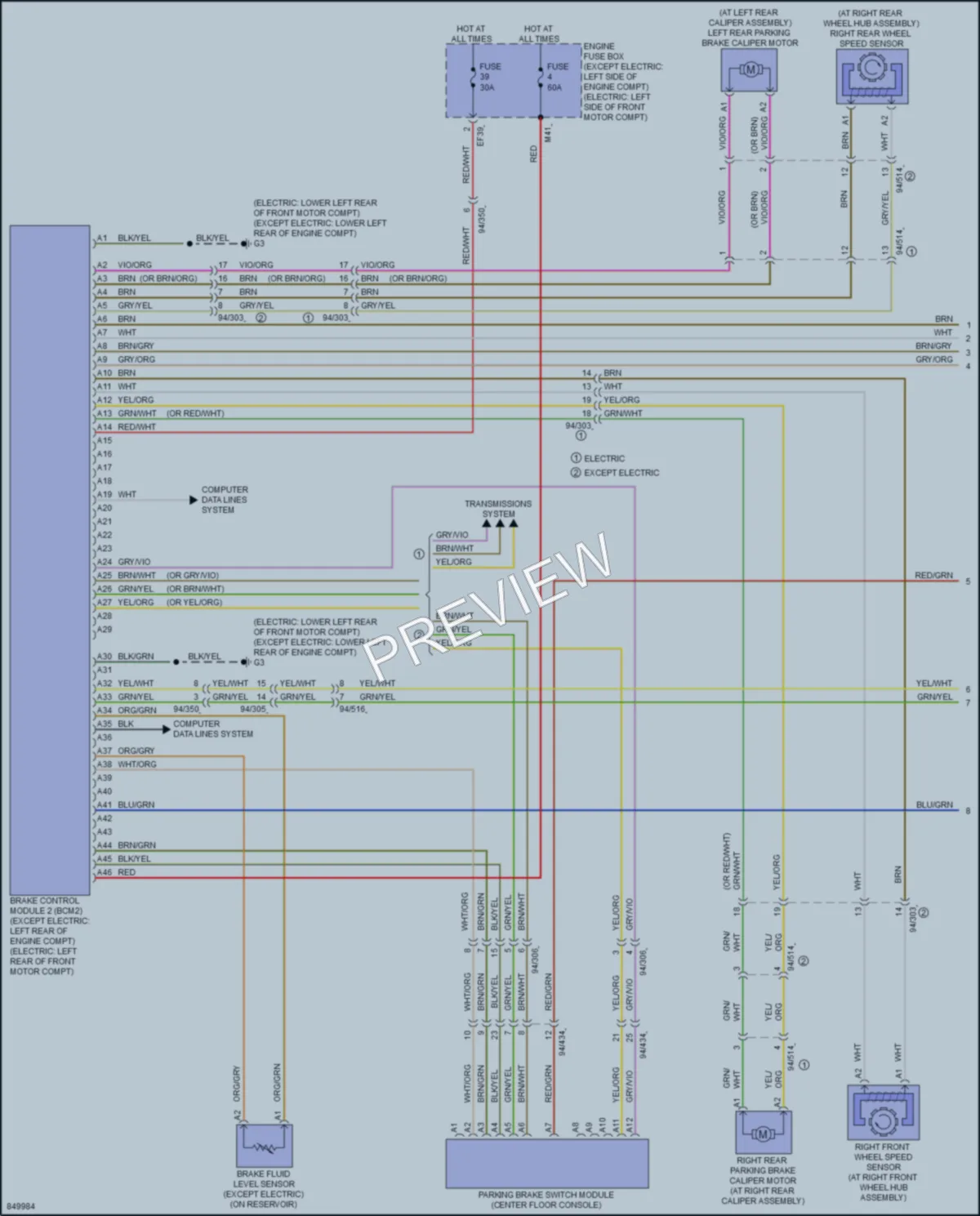 2023 Volvo XC40 Anti Lock Brakes wiring diagram preview