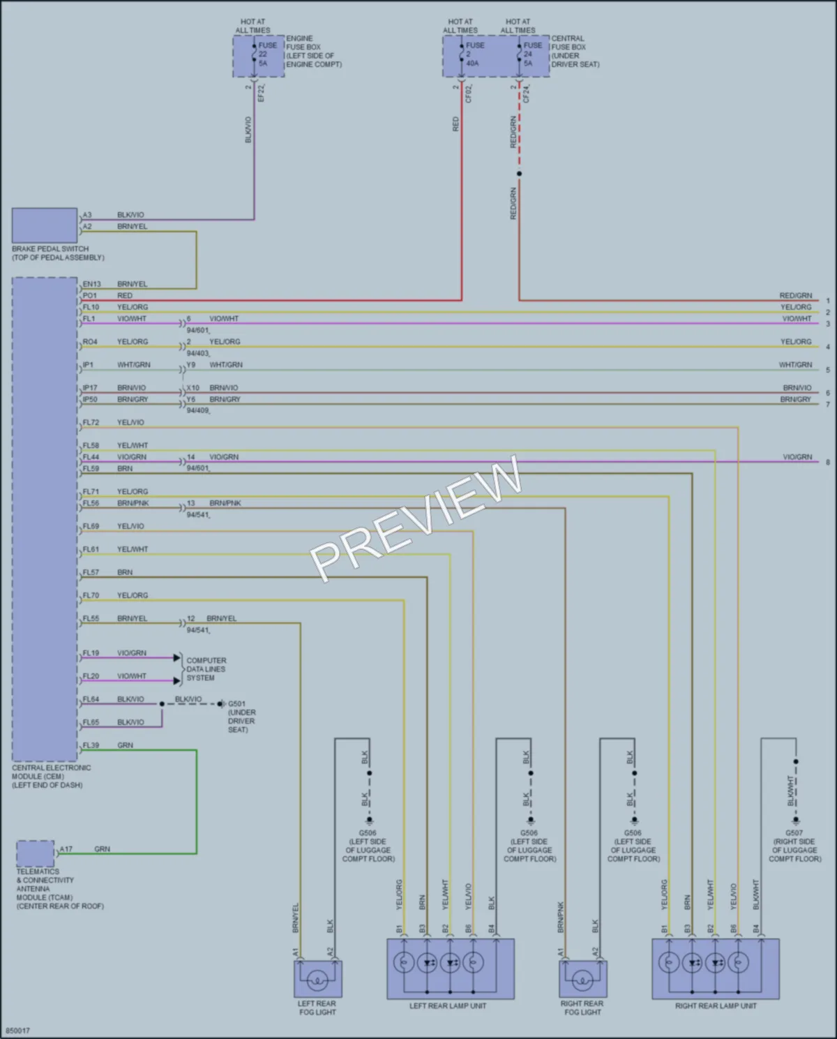 2023 Volvo XC40 Exterior Lights wiring diagram preview