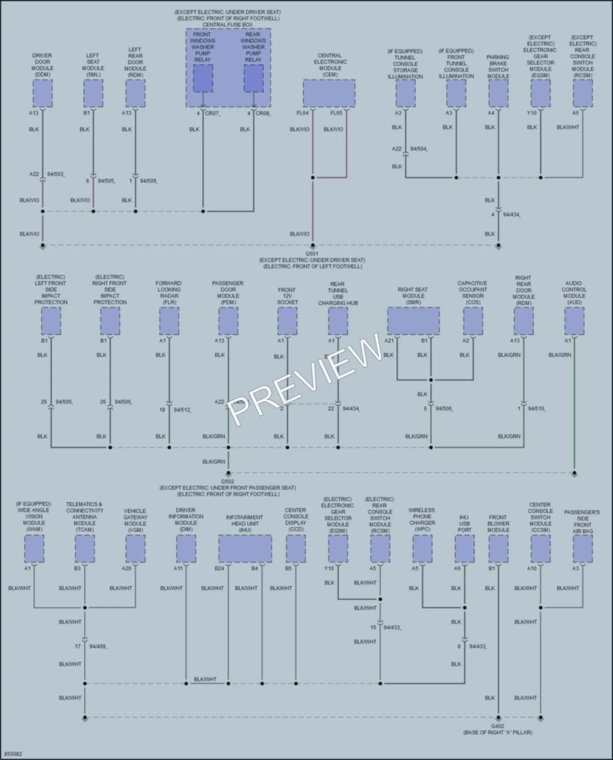 2023 Volvo XC40 Ground Distribution wiring diagram preview