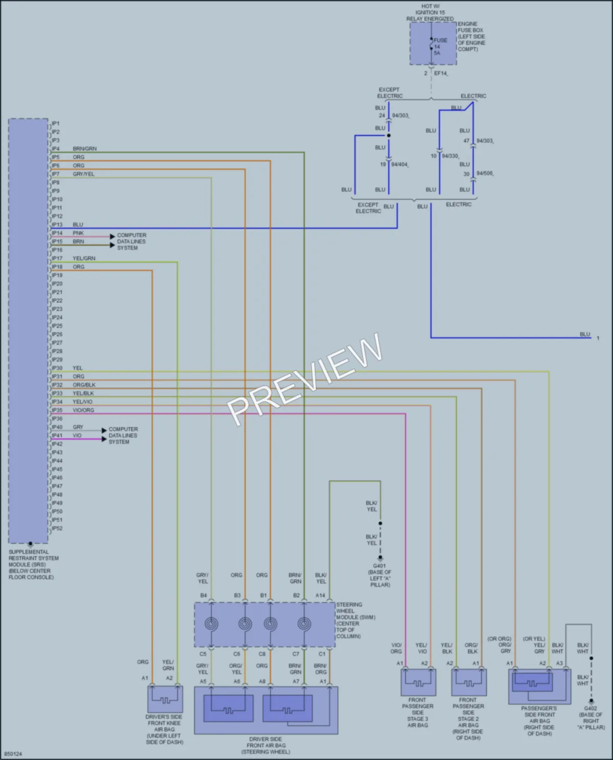 2023 Volvo XC40 Supplemental Restraints wiring diagram preview