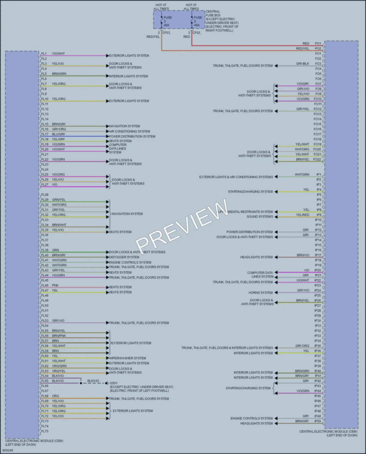 2023 Volvo XC40Electric Body Control Modules wiring diagram preview