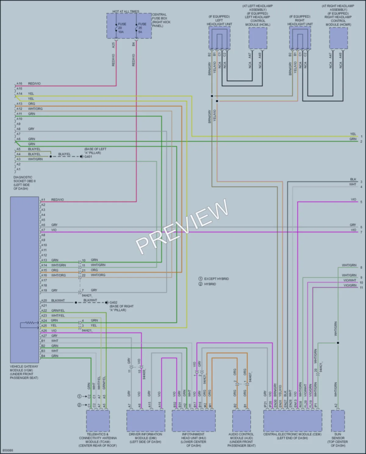 2023 Volvo XC60 Computer Data Lines wiring diagram preview