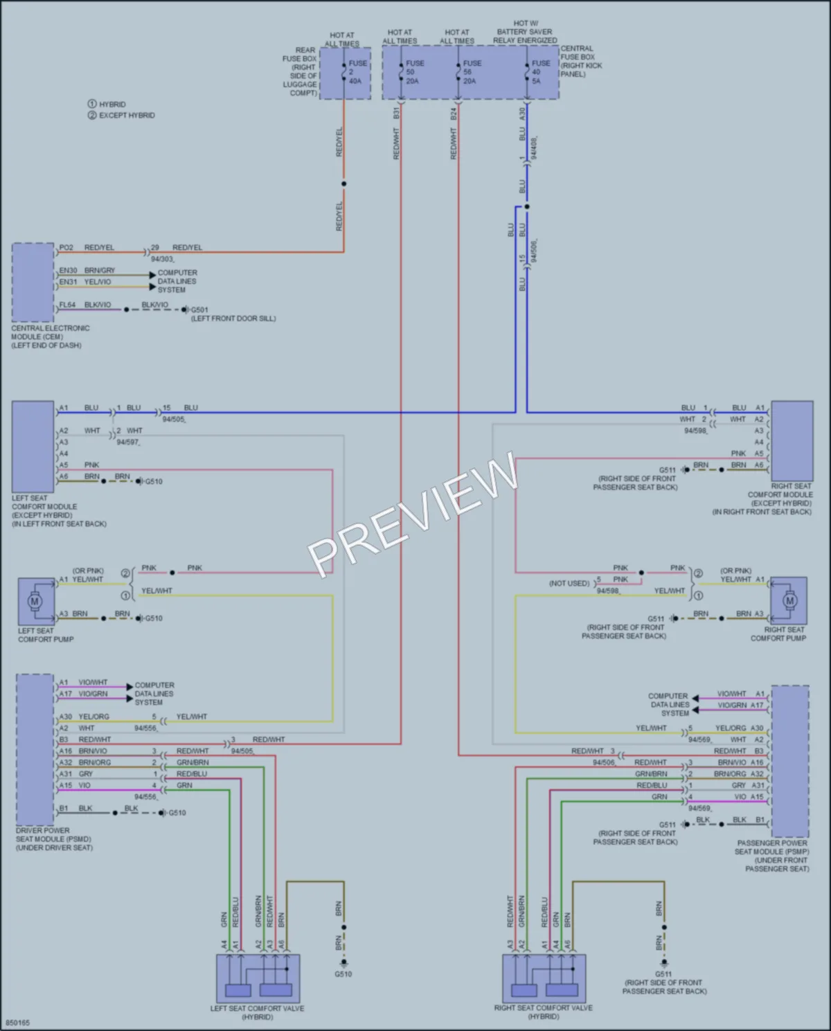 2023 Volvo XC60 Power Seats wiring diagram preview