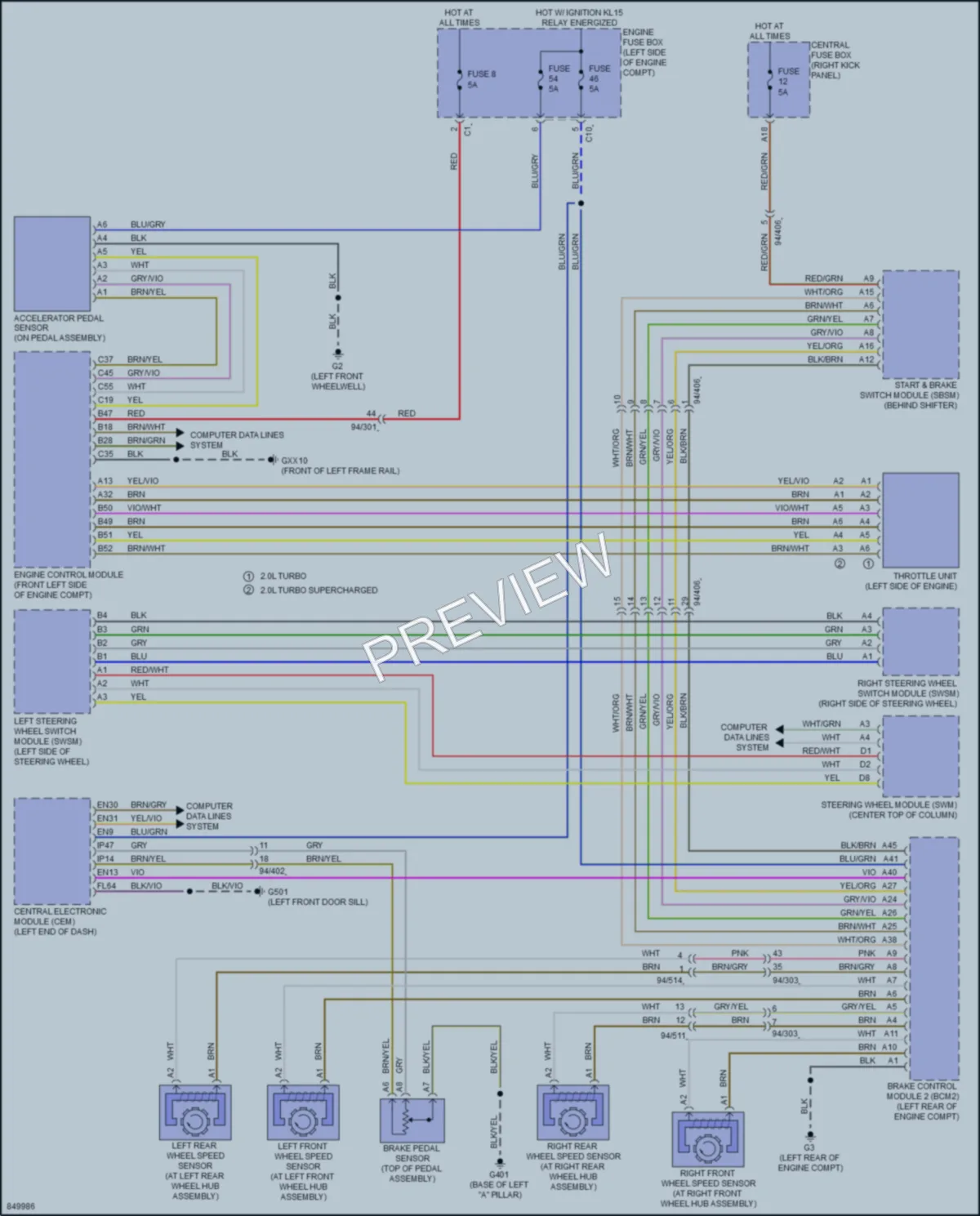 2023 Volvo XC60PlugIn Cruise Control wiring diagram preview