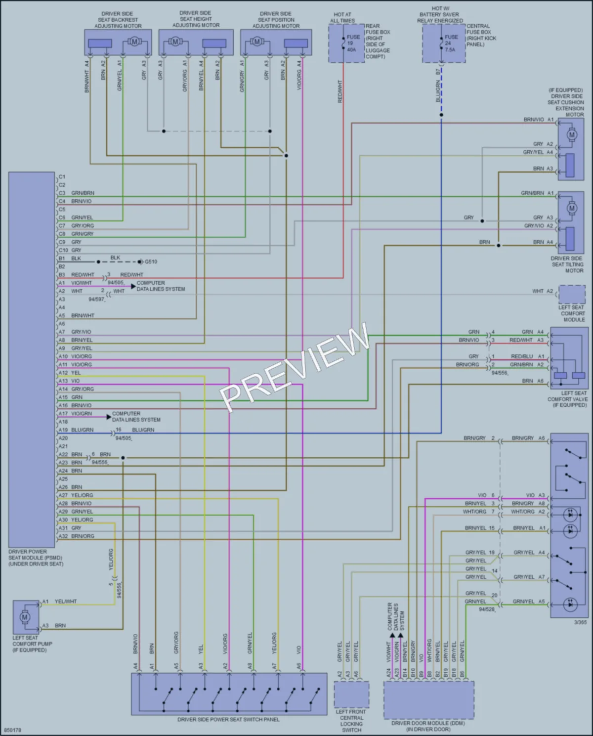2023 Volvo XC60PlugIn Memory Systems wiring diagram preview