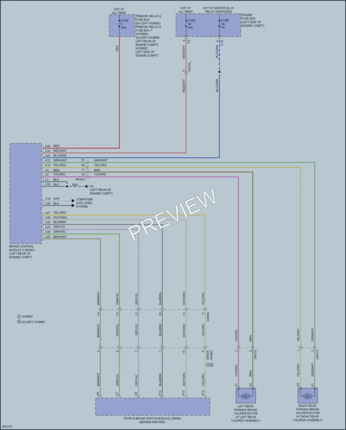 2023 Volvo XC90 Shift Interlock wiring diagram preview