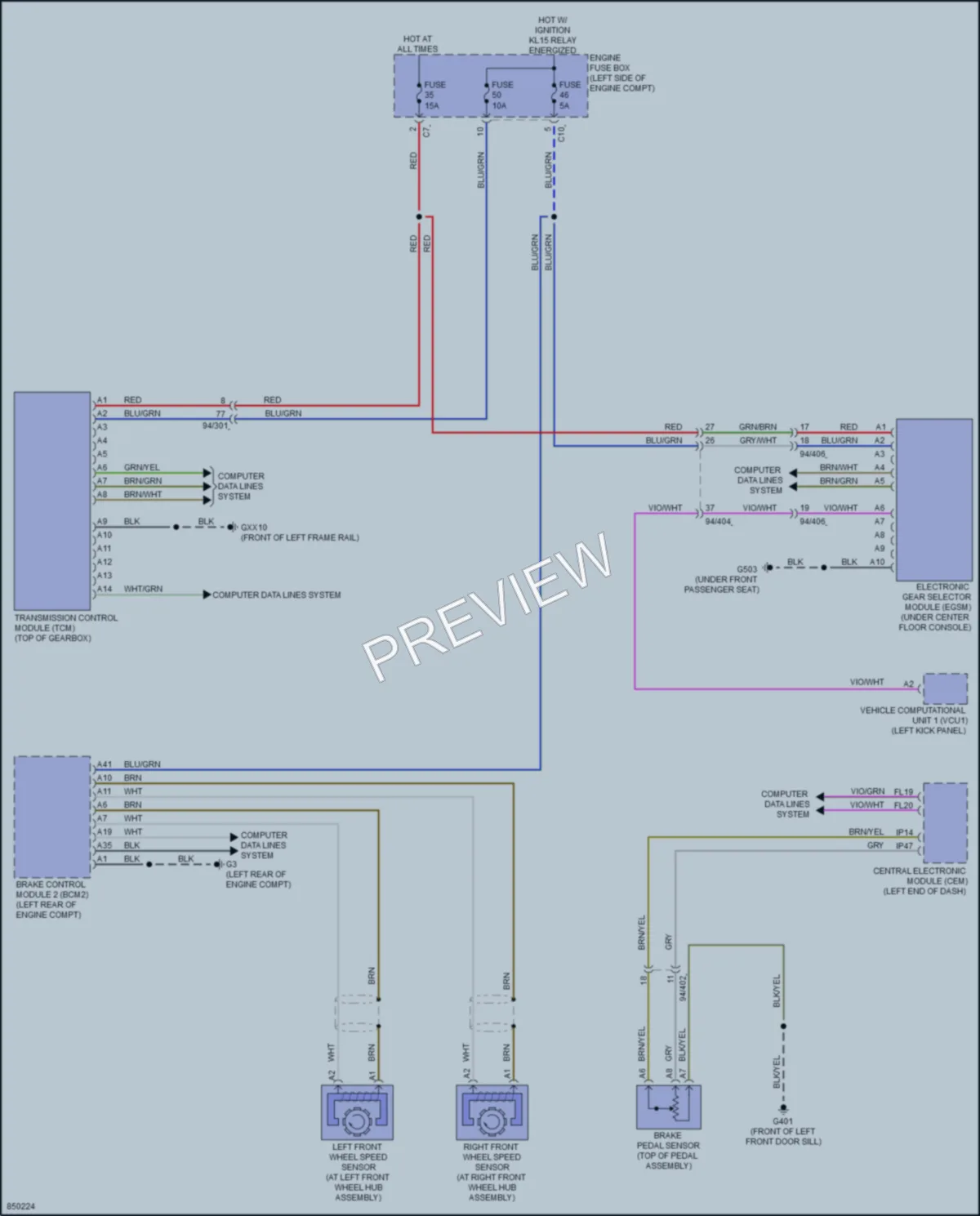 2023 Volvo XC90 Transmission wiring diagram preview