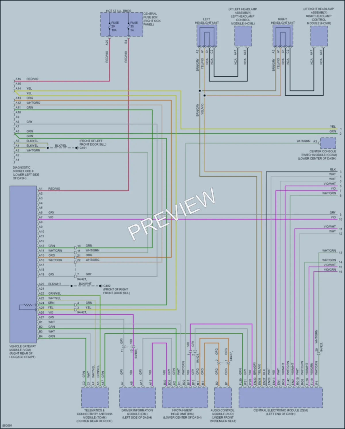 2023 Volvo XC90PlugIn Computer Data Lines wiring diagram preview