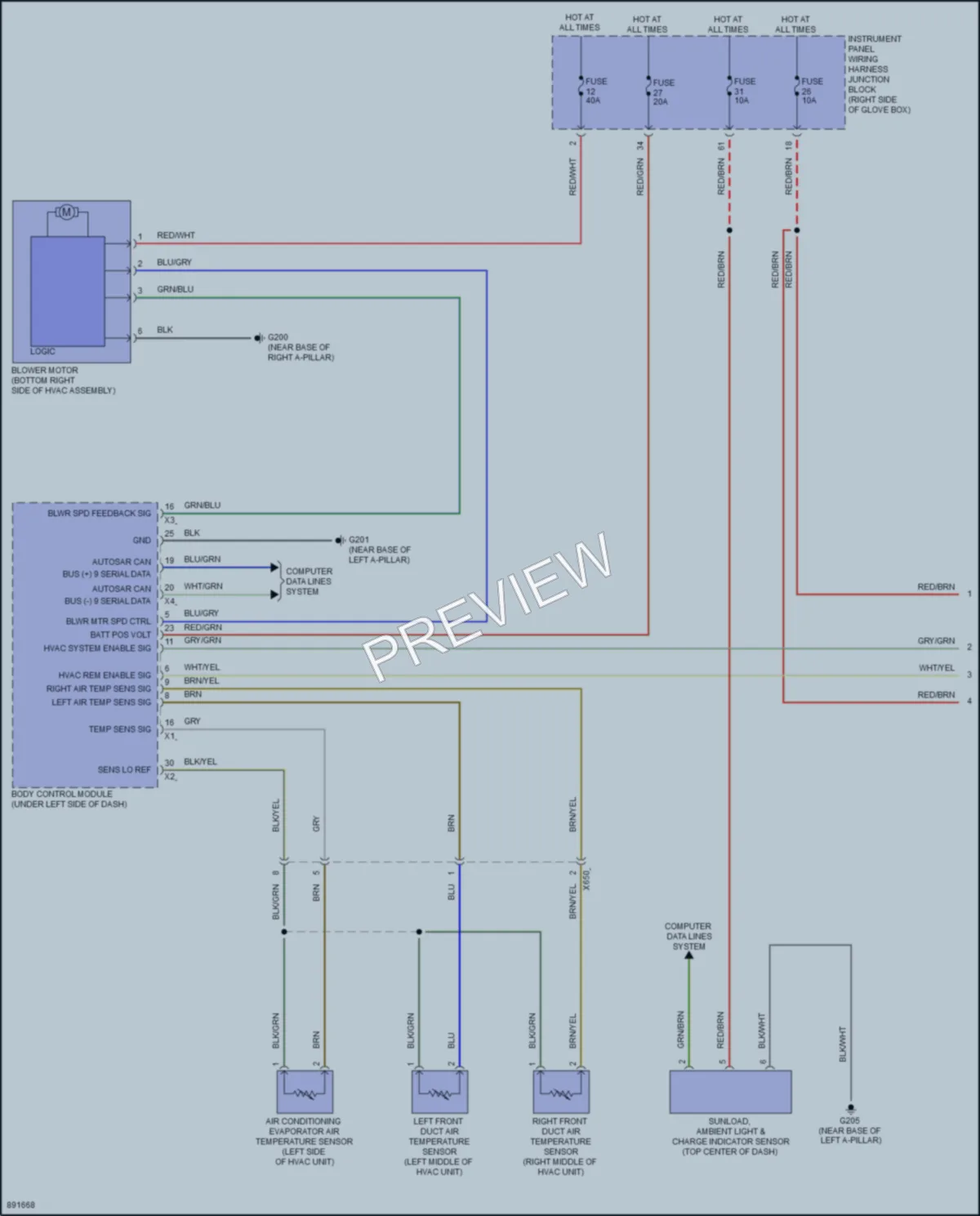 2024 Acura ZDXEV Air Conditioning wiring diagram preview