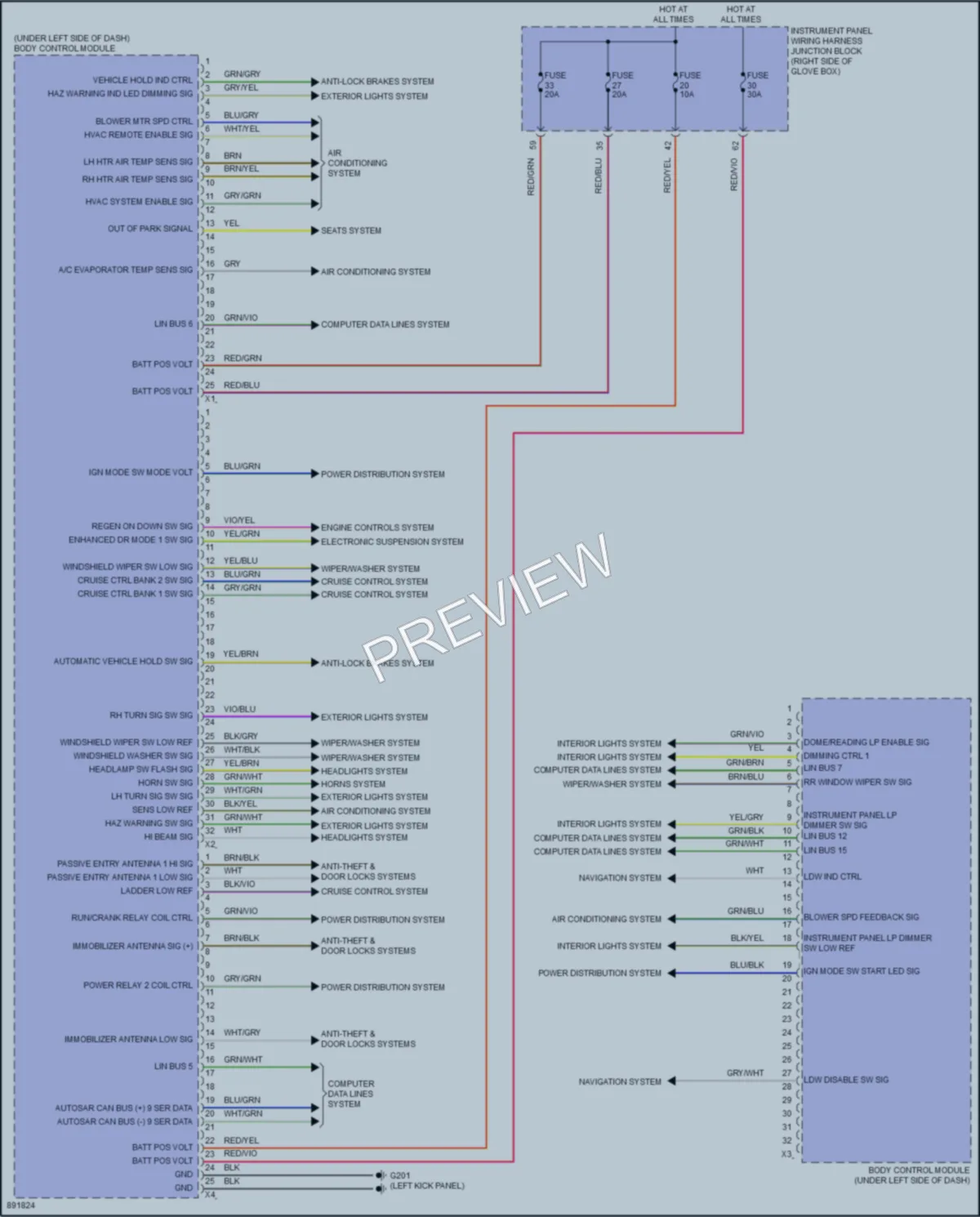 2024 Acura ZDXEV Body Control Modules wiring diagram preview