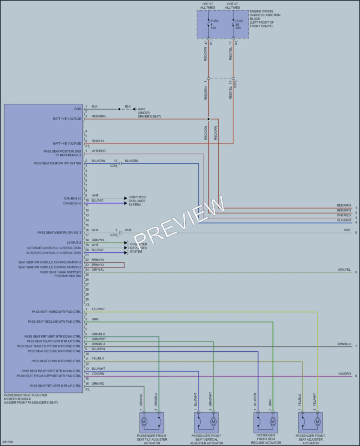 2024 Acura ZDXEV Memory Systems wiring diagram preview