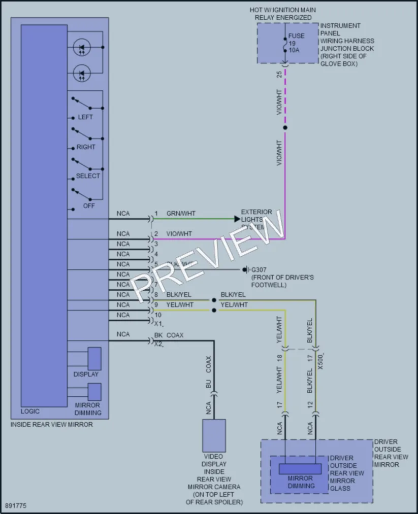 2024 Acura ZDXEV Power Mirrors wiring diagram preview
