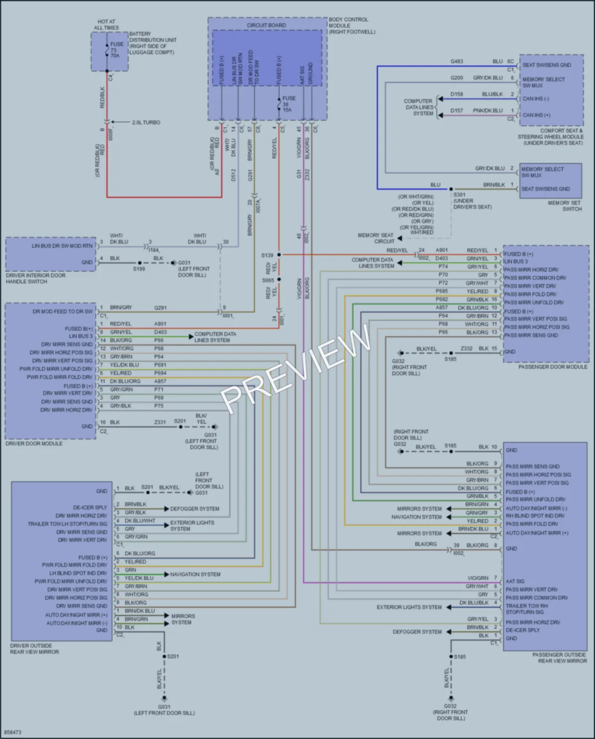 2024 AlfaRomeo Giulia Memory Systems wiring diagram preview