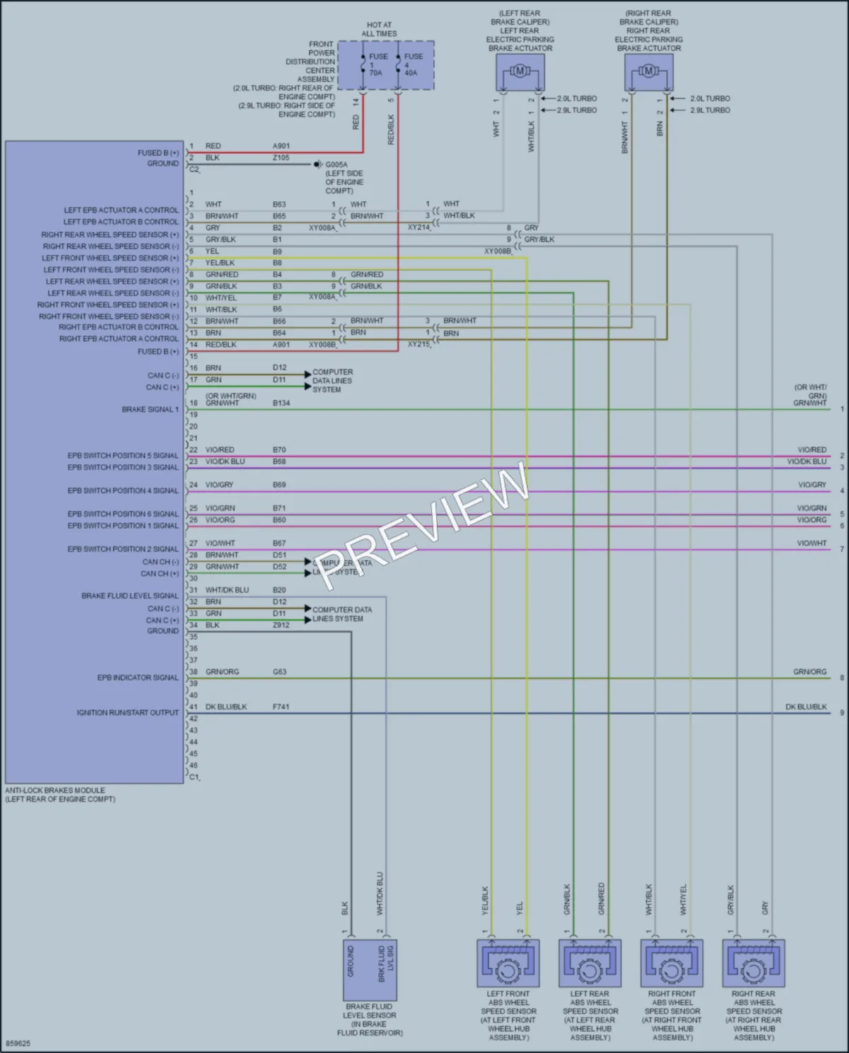 2024 AlfaRomeo Stelvio Anti Lock Brakes wiring diagram preview