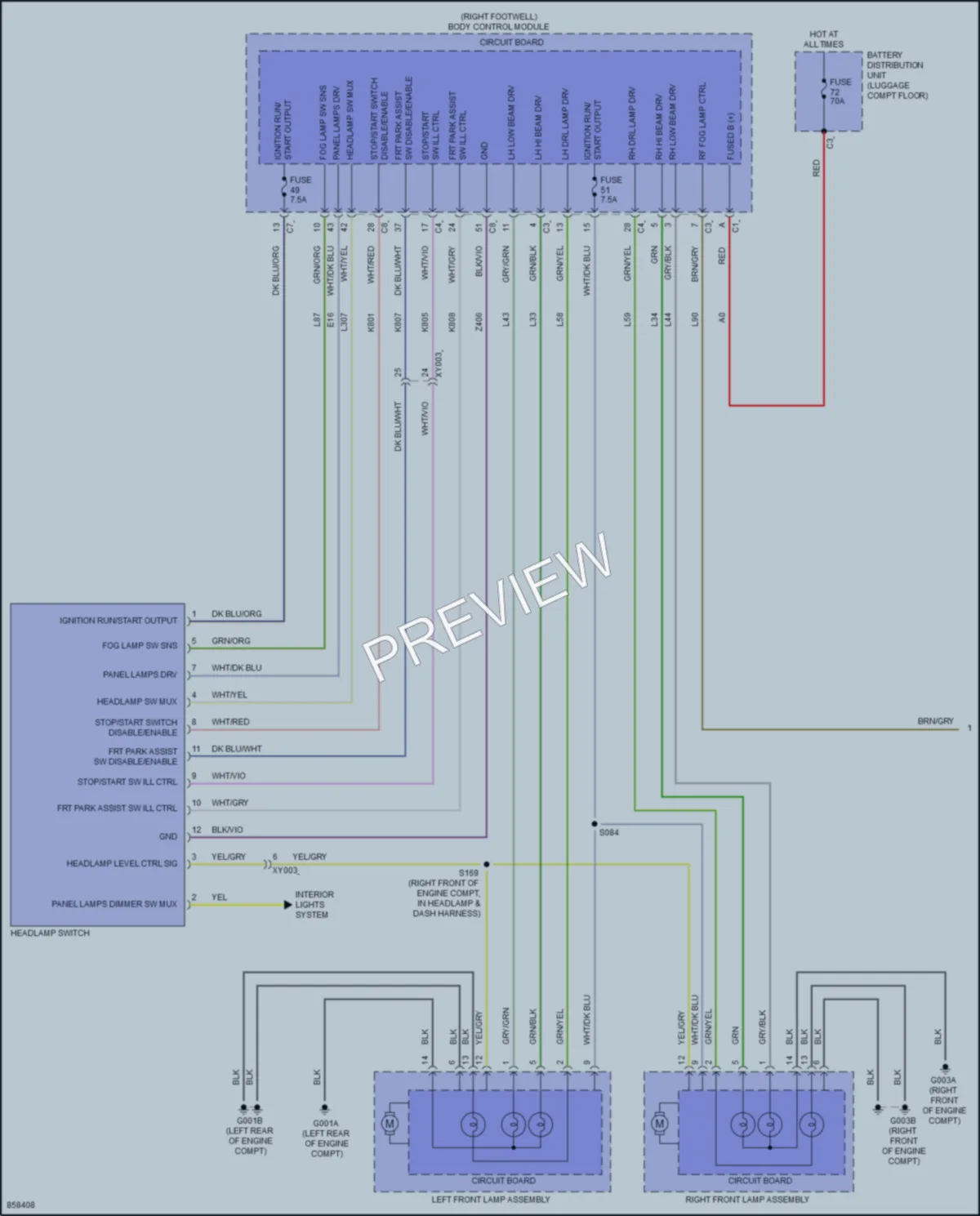 2024 AlfaRomeo Stelvio Headlights wiring diagram preview
