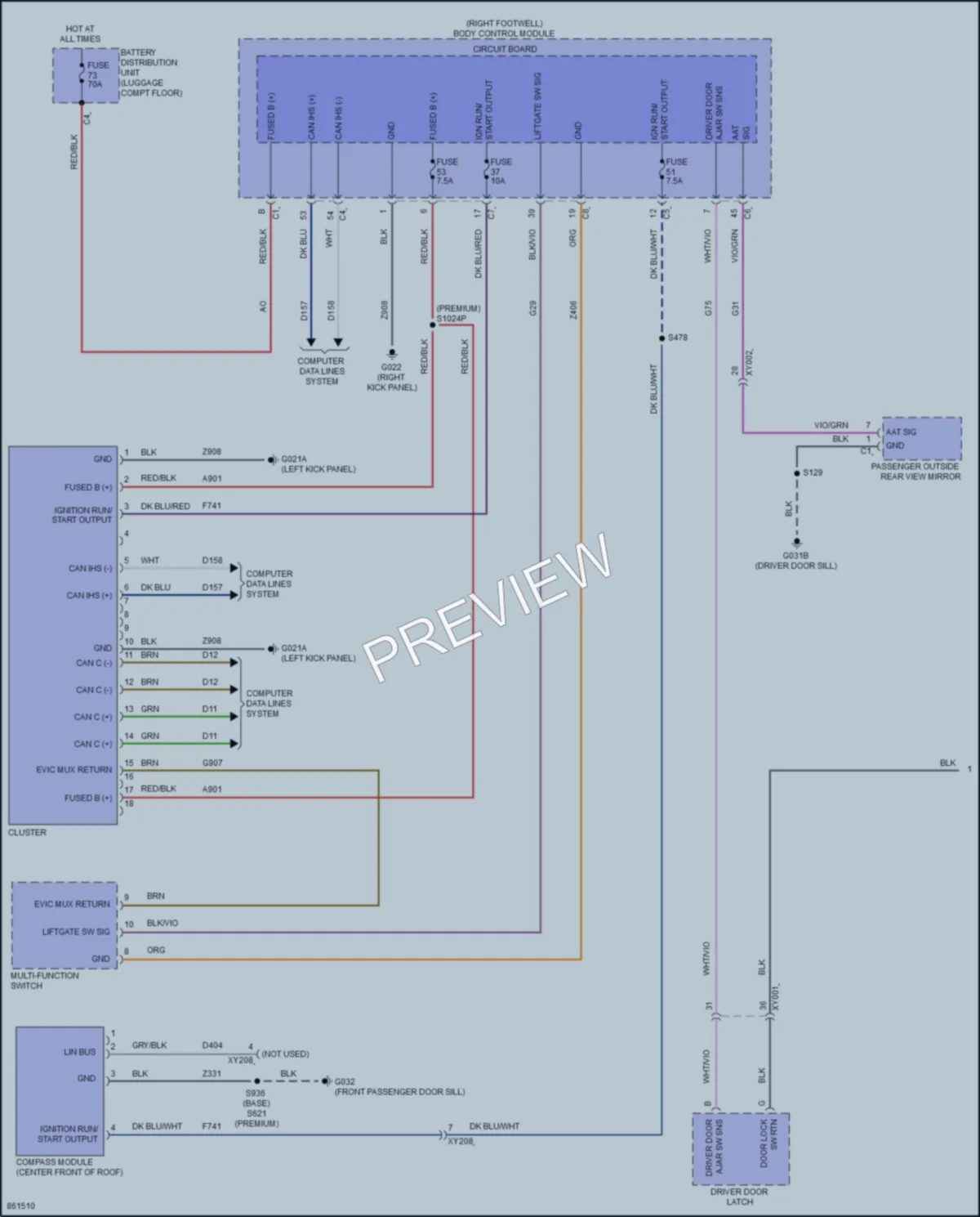 2024 AlfaRomeo Stelvio Instrument Cluster wiring diagram preview