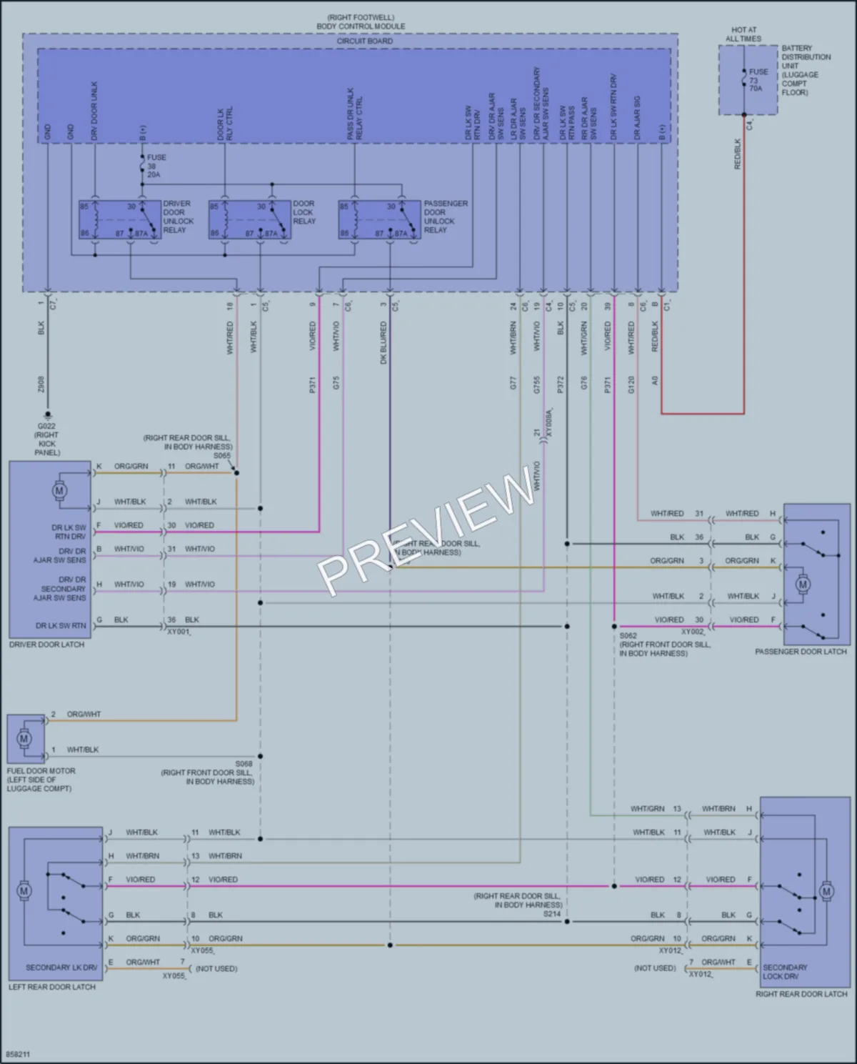 2024 AlfaRomeo Stelvio Power Door Locks wiring diagram preview