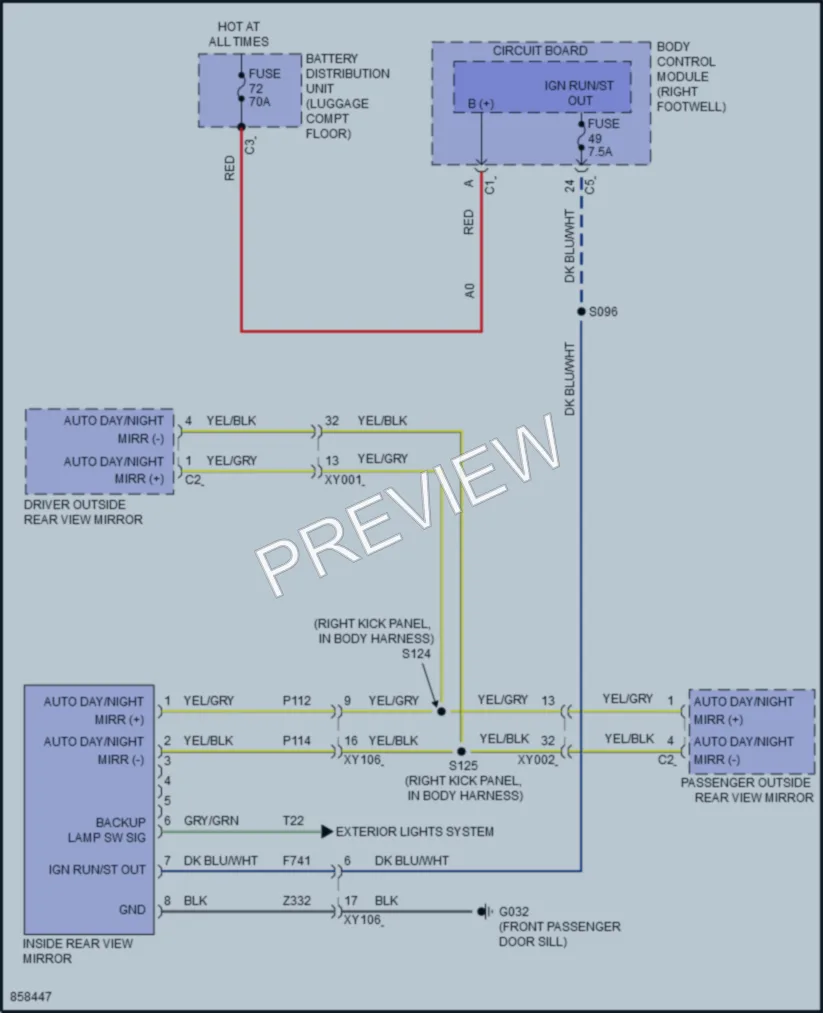 2024 AlfaRomeo Stelvio Power Mirrors wiring diagram preview