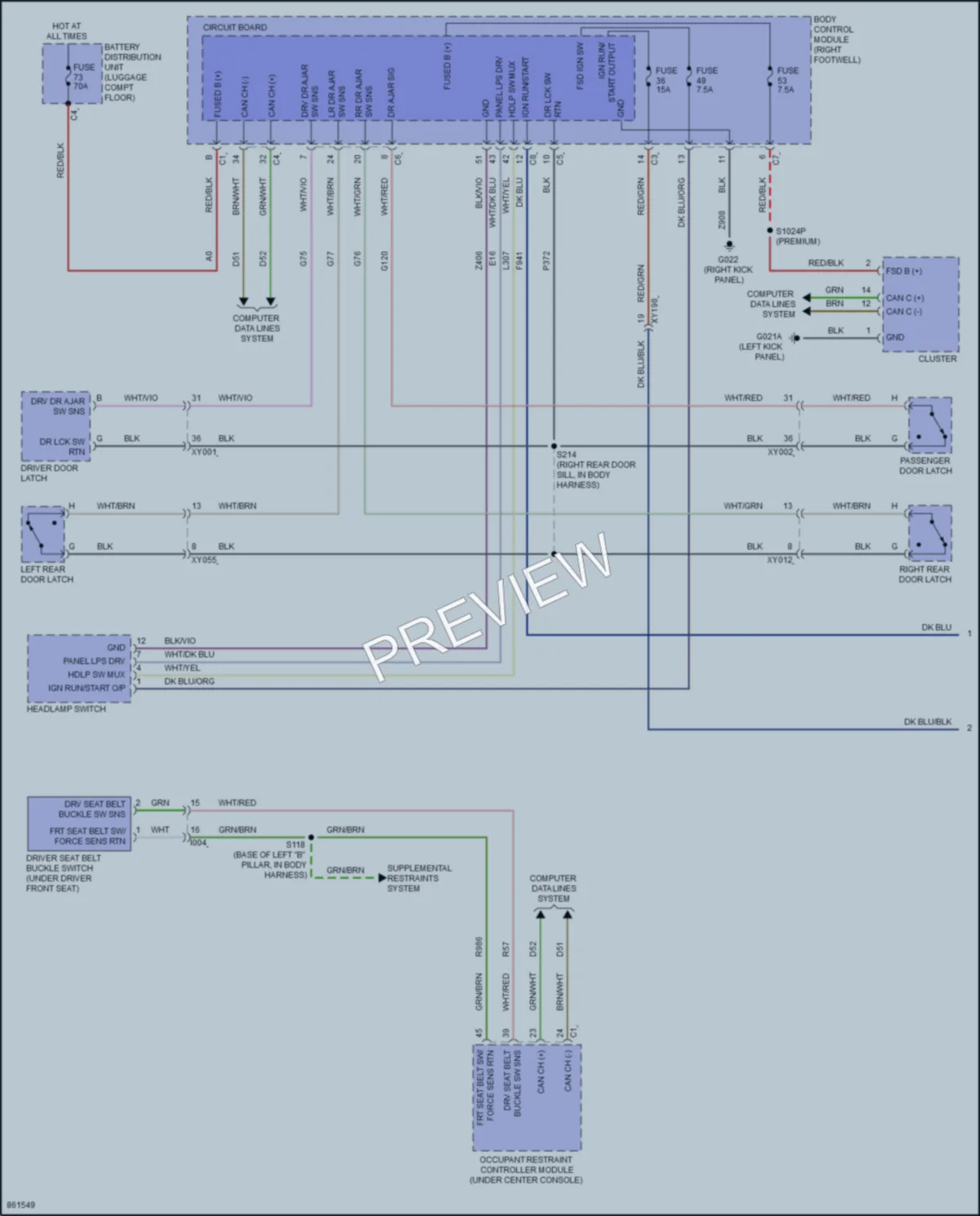2024 AlfaRomeo Stelvio Warning Systems wiring diagram preview