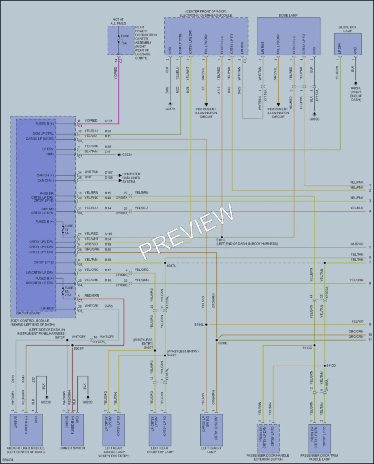 2024 AlfaRomeo Tonale Interior Lights wiring diagram preview
