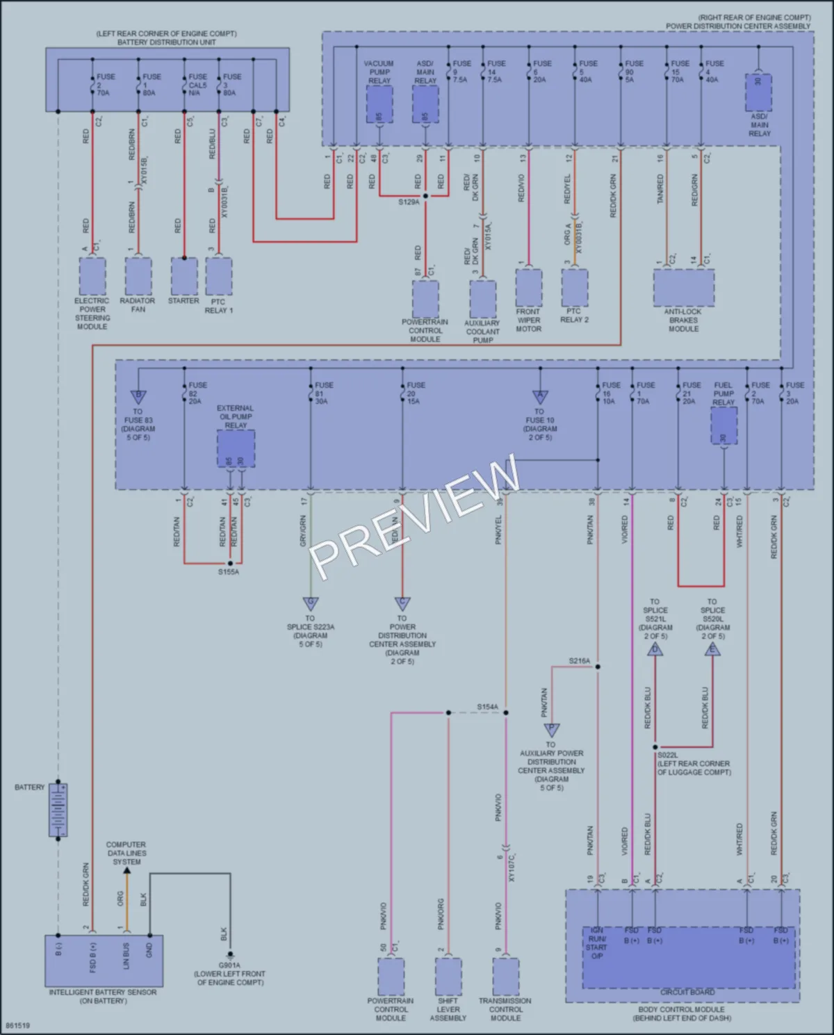 2024 AlfaRomeo Tonale Power Distribution wiring diagram preview