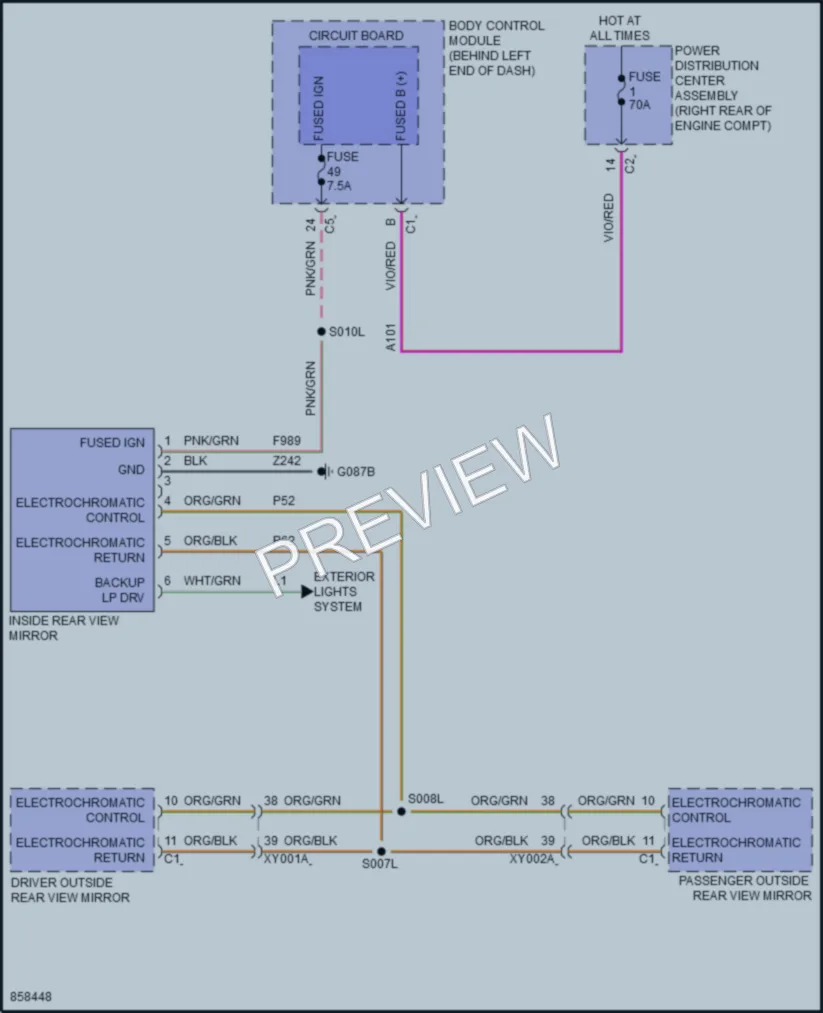 2024 AlfaRomeo Tonale Power Mirrors wiring diagram preview