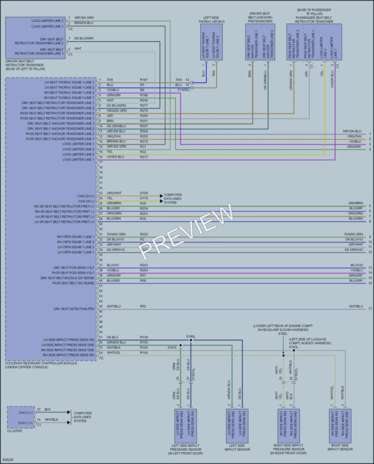 2024 AlfaRomeo Tonale Supplemental Restraints wiring diagram preview