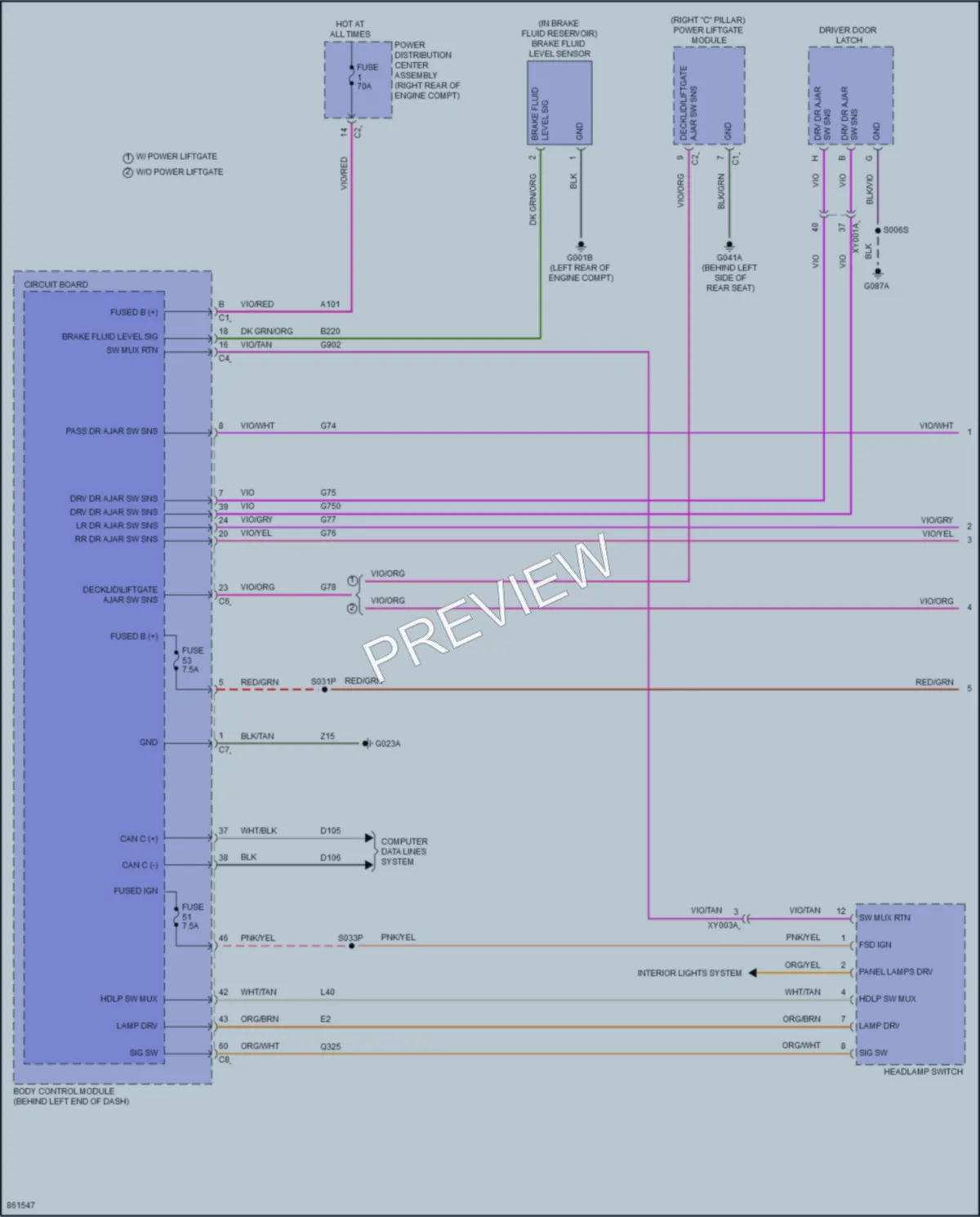 2024 AlfaRomeo Tonale Warning Systems wiring diagram preview