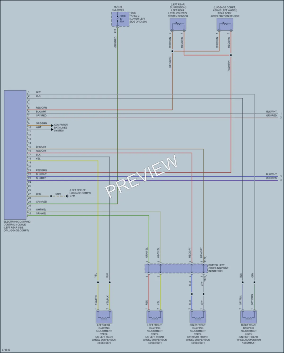 2024 Audi A3 Electronic Suspension wiring diagram preview