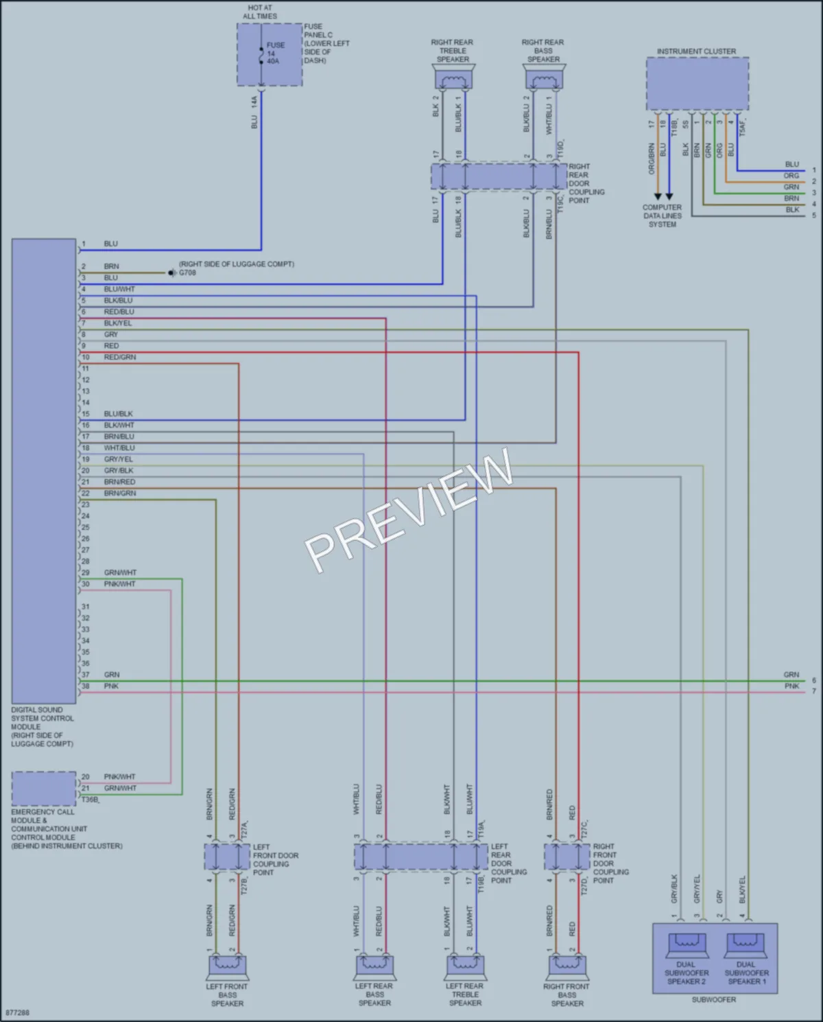2024 Audi A3 Radio wiring diagram preview