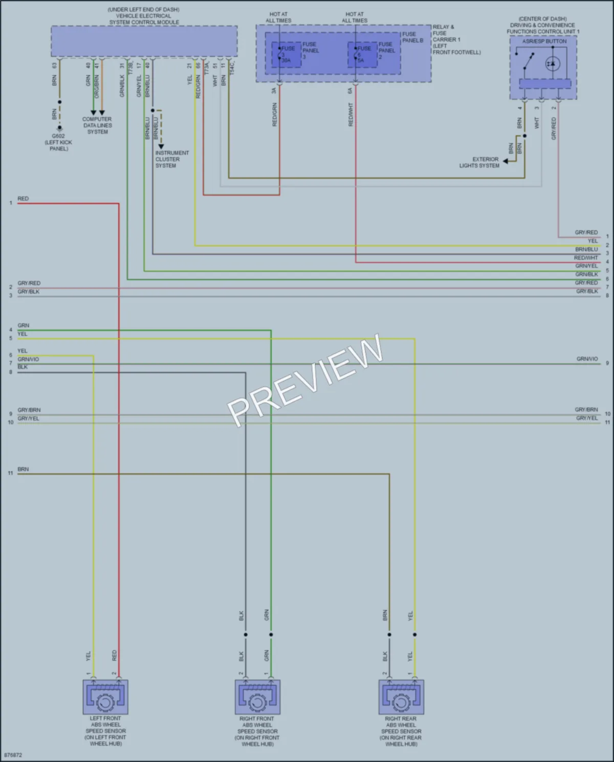 2024 Audi A4 Anti Lock Brakes wiring diagram preview