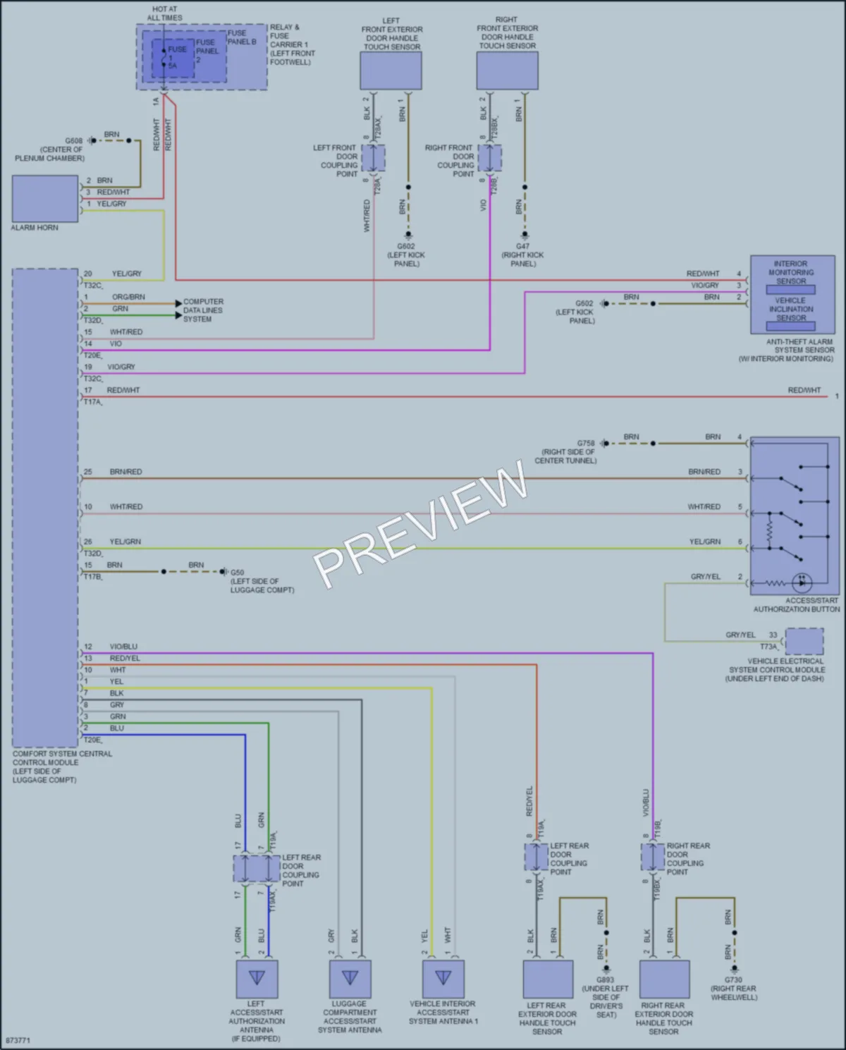 2024 Audi A4 Anti Theft wiring diagram preview