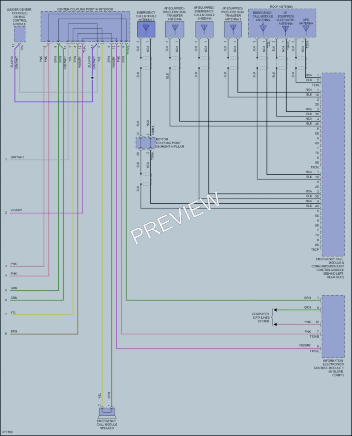 2024 Audi A4 Navigation wiring diagram preview