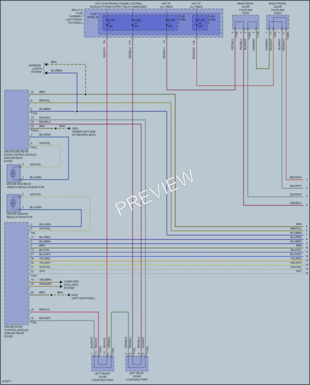 2024 Audi A4 Power Windows wiring diagram preview