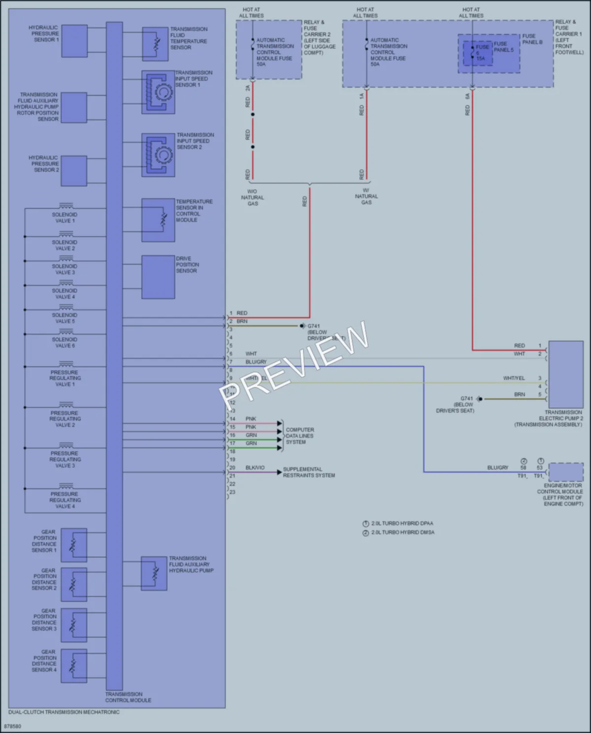 2024 Audi A4 Transmission wiring diagram preview