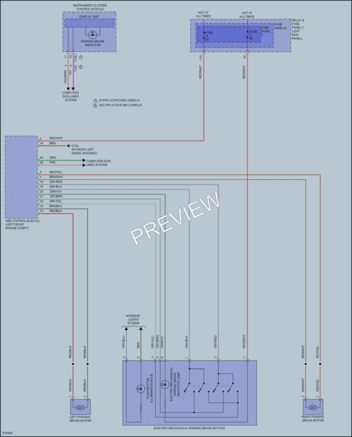2024 Audi A5 Shift Interlock wiring diagram preview