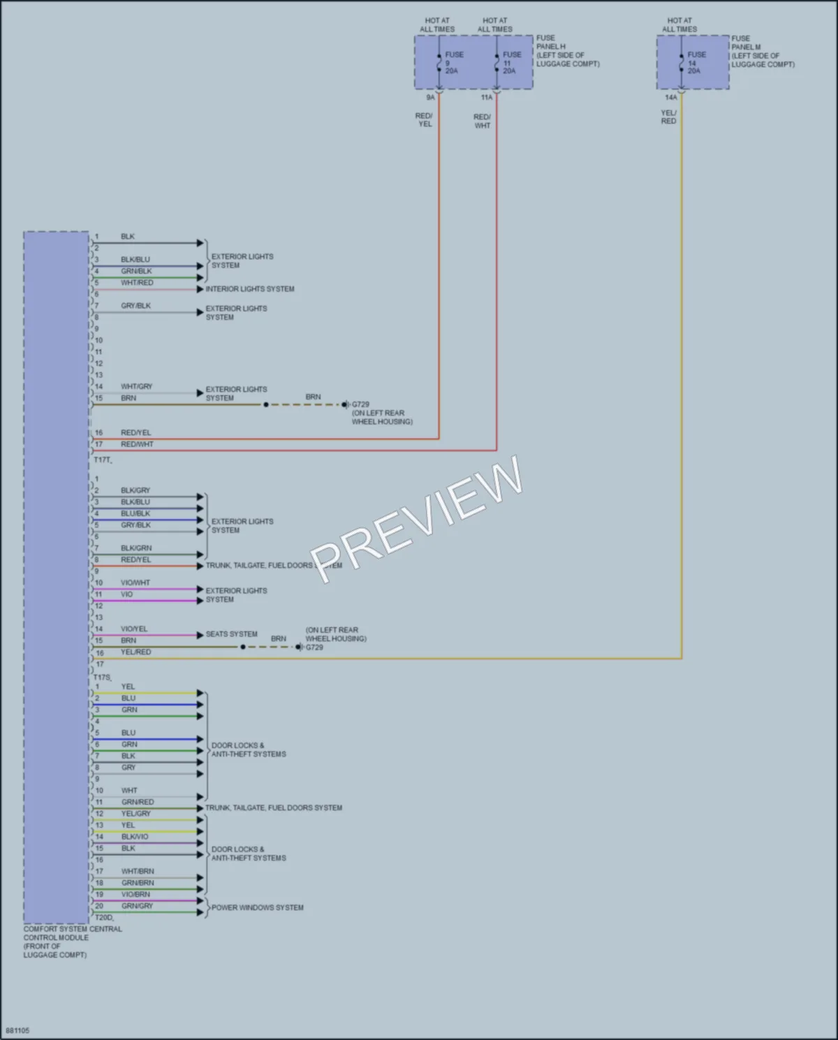 2024 Audi A6allroad Body Control Modules wiring diagram preview