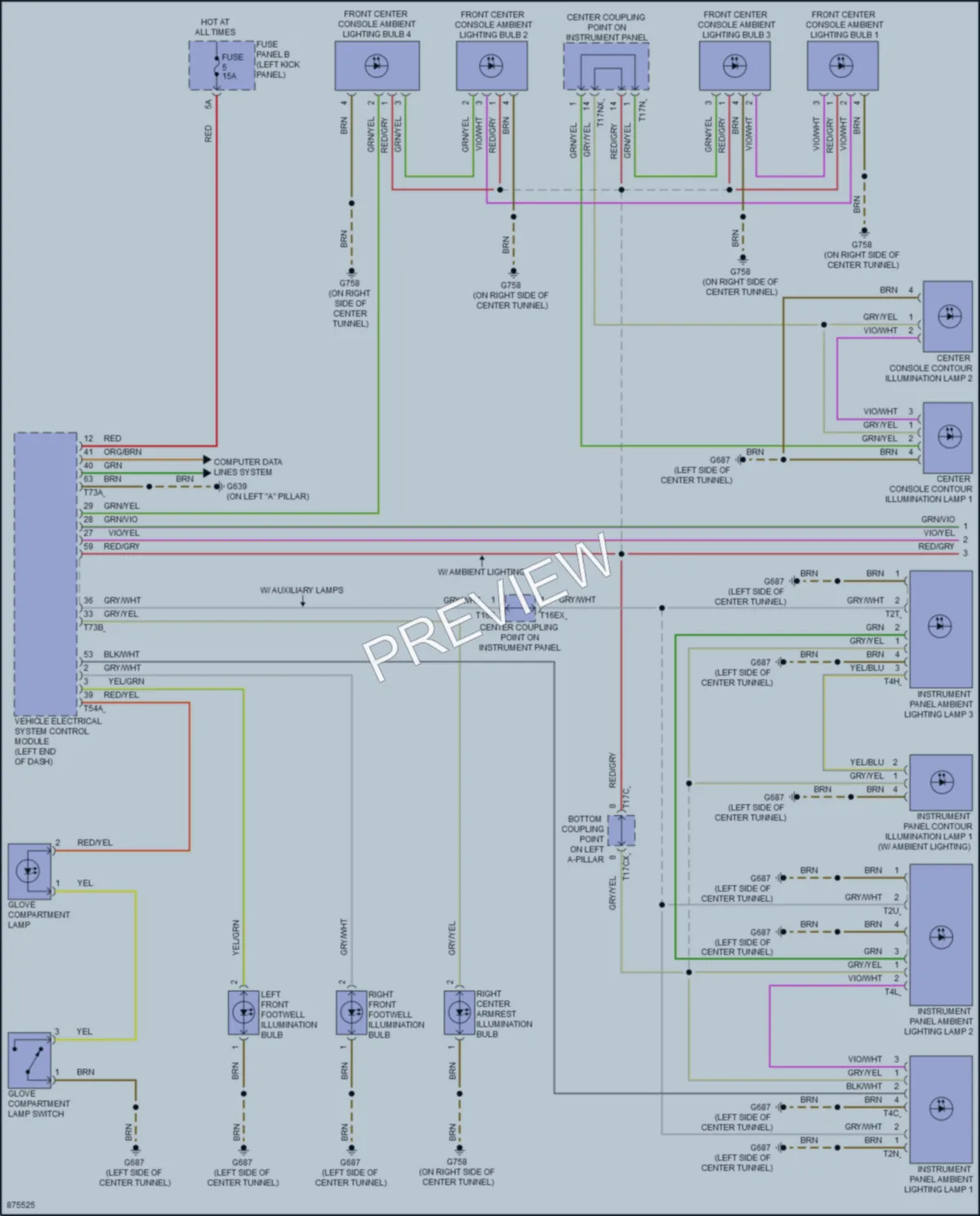 2024 Audi A6allroad Interior Lights wiring diagram preview
